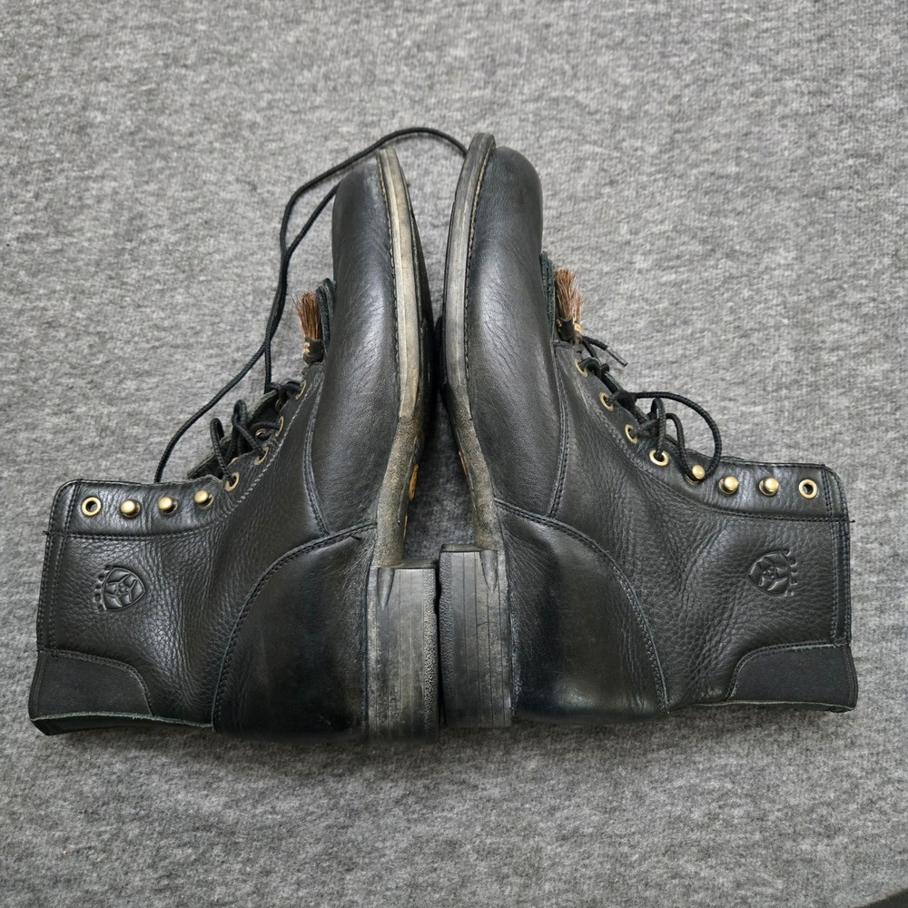 Ariat Heritage Boots Women 8.5 Black Leather Kiltie Equestrian Riding Country - Picture 8 of 13